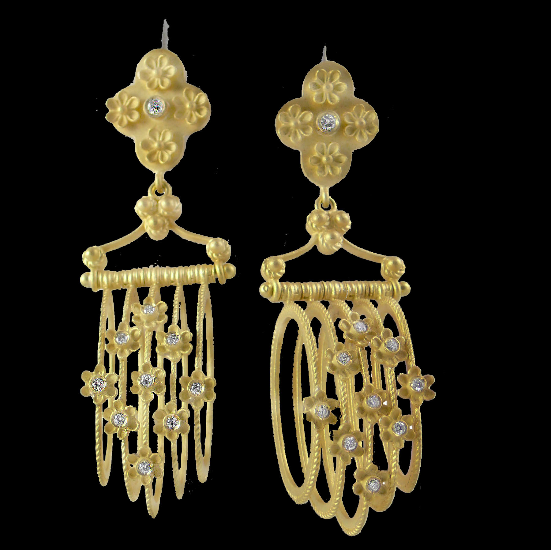 Orecchini A Cerillo Placcato Oro 18k – Tata Gisèle, Diametri Da 50 A 80 Mm, Confezione Regalo In Velluto